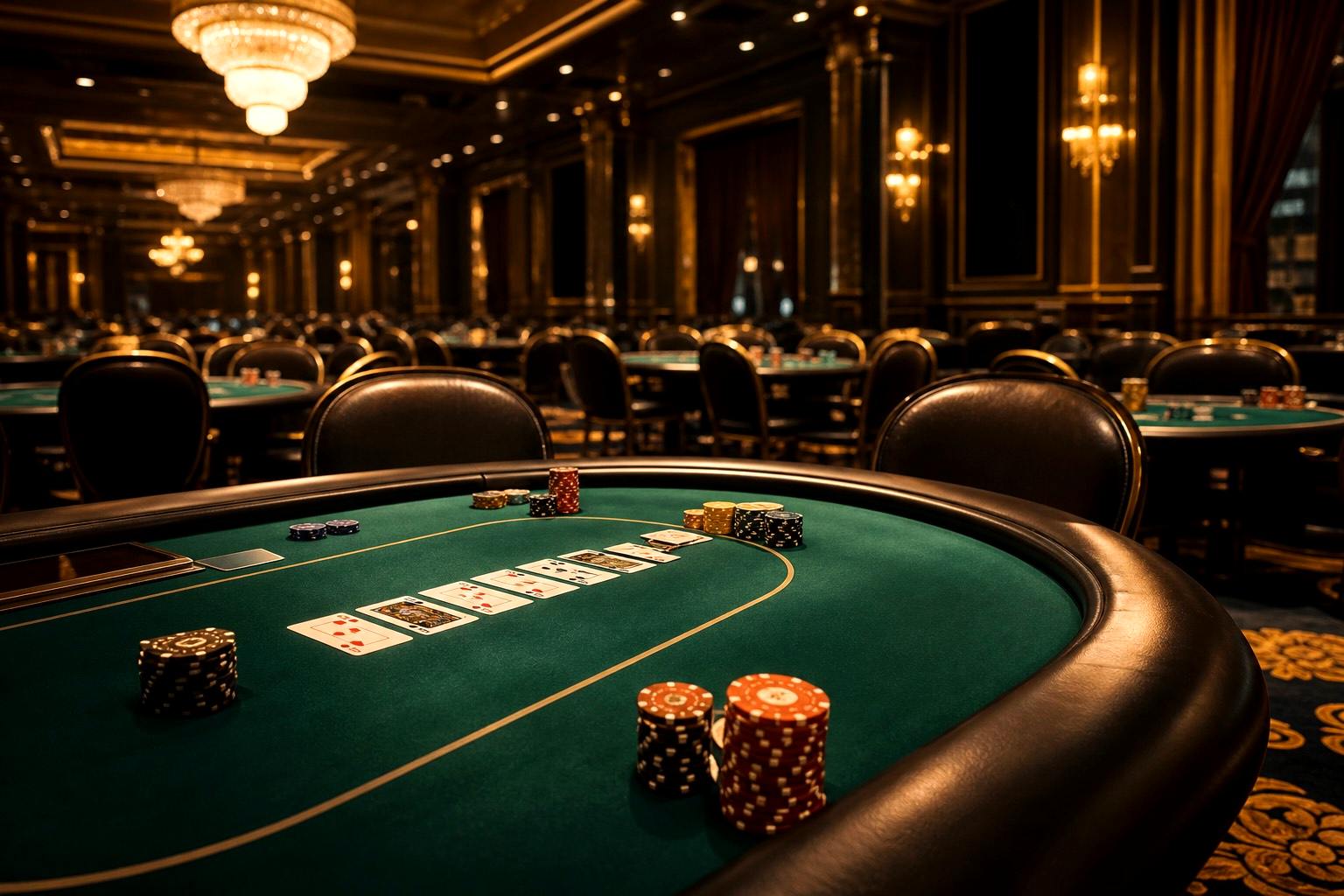 Poker tournament room